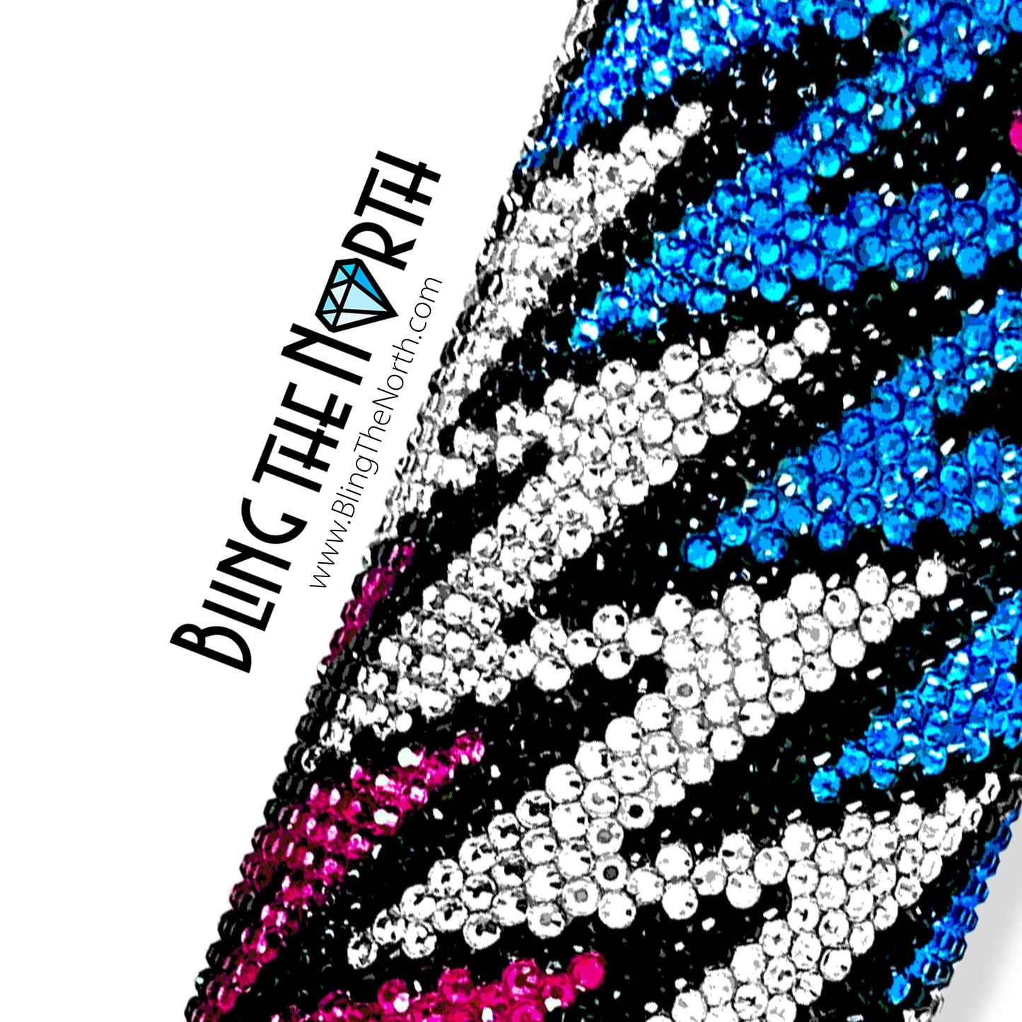 LIGHTNING CRASHES Rhinestone Pattern Template | SS16 4mm - 20oz Skinny Straight Tumbler Design | PNG for Sublimation or Vinyl