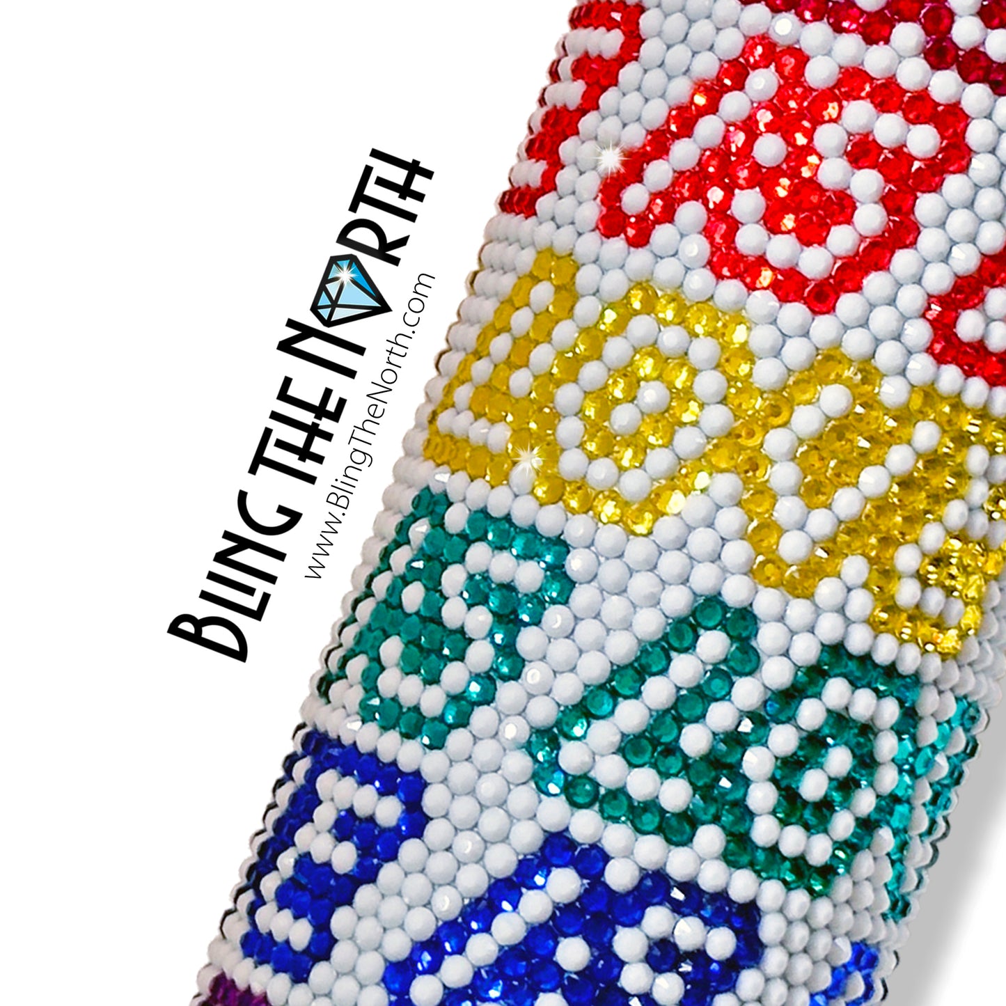 LOVE IS LOVE Lt Rhinestone Pattern Template | SS16 4mm - 20oz Skinny Straight Tumbler Design | PNG for Sublimation or Vinyl