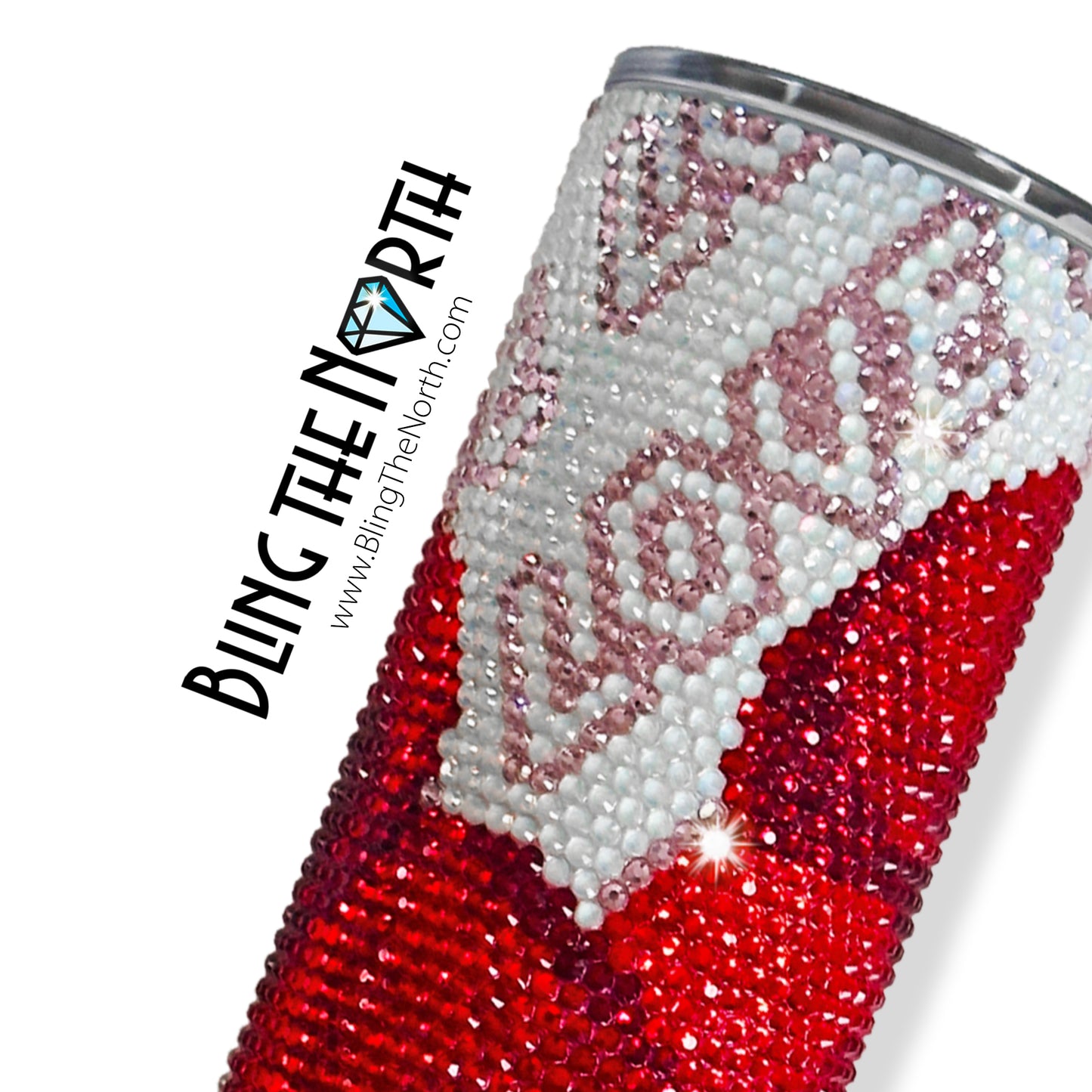 LOVING HEARTS Rhinestone Pattern Template | SS16 4mm - 20oz Skinny Straight Tumbler Design | PNG for Sublimation or Vinyl