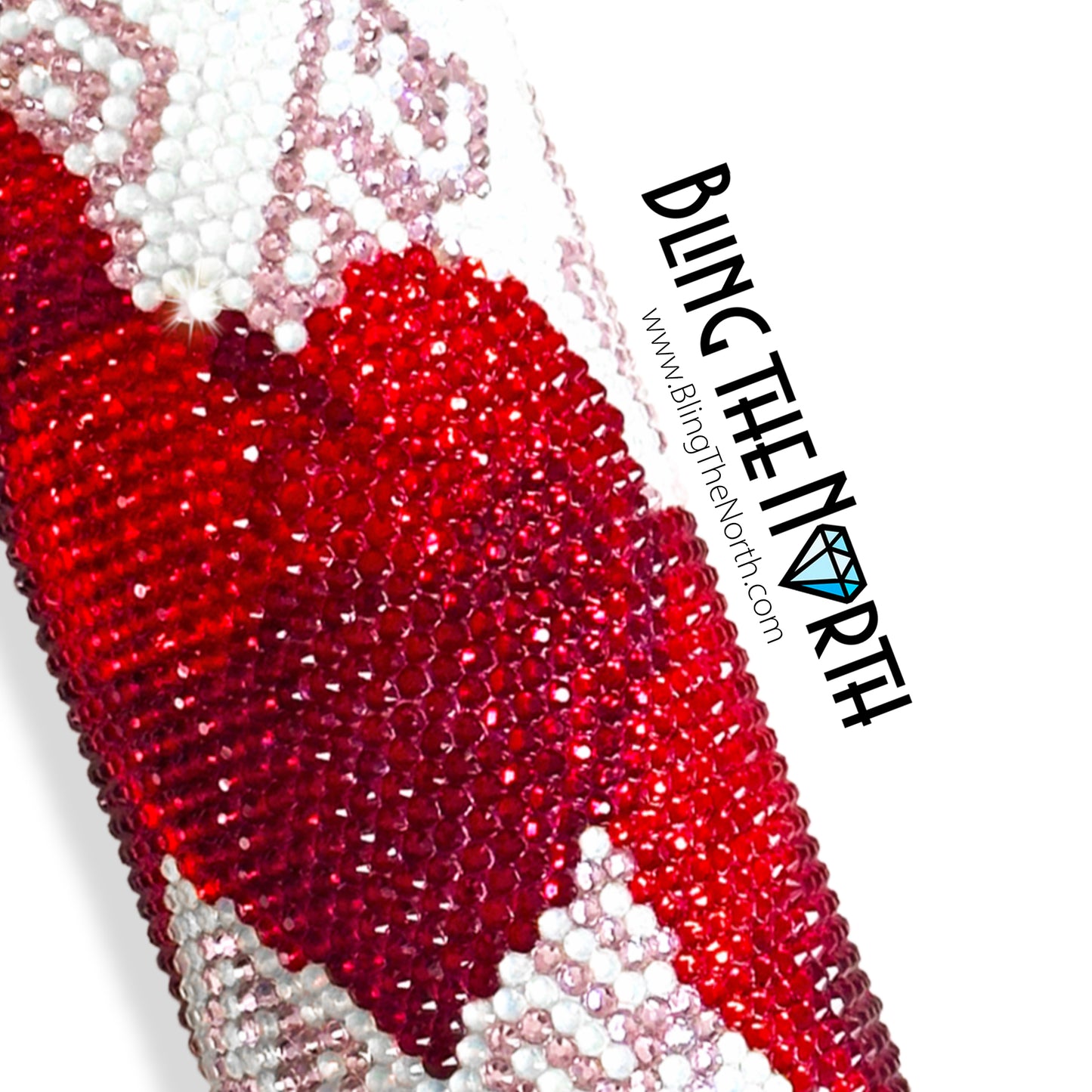 LOVING HEARTS Rhinestone Pattern Template | SS16 4mm - 20oz Skinny Straight Tumbler Design | PNG for Sublimation or Vinyl
