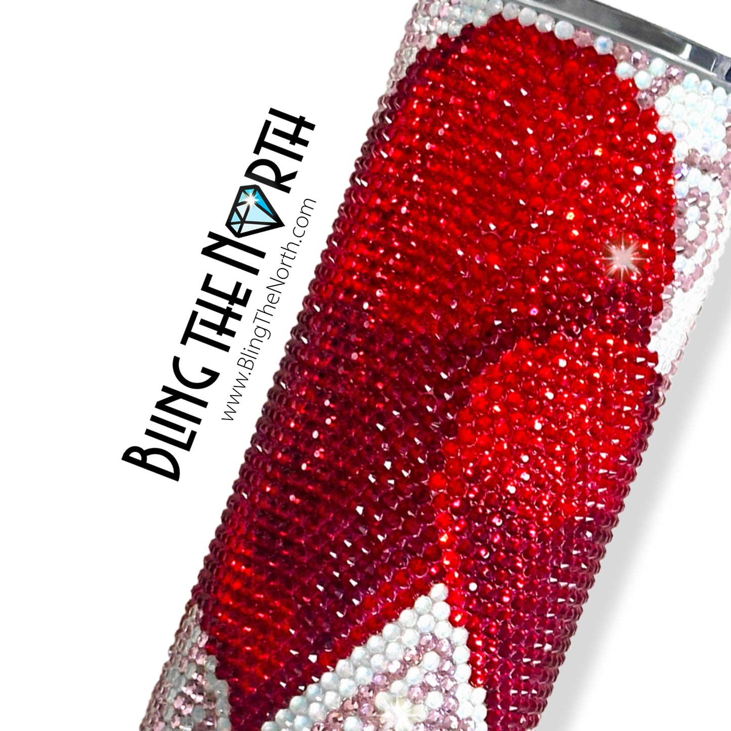 LOVING HEARTS Rhinestone Pattern Template | SS16 4mm - 20oz Skinny Straight Tumbler Design | PNG for Sublimation or Vinyl