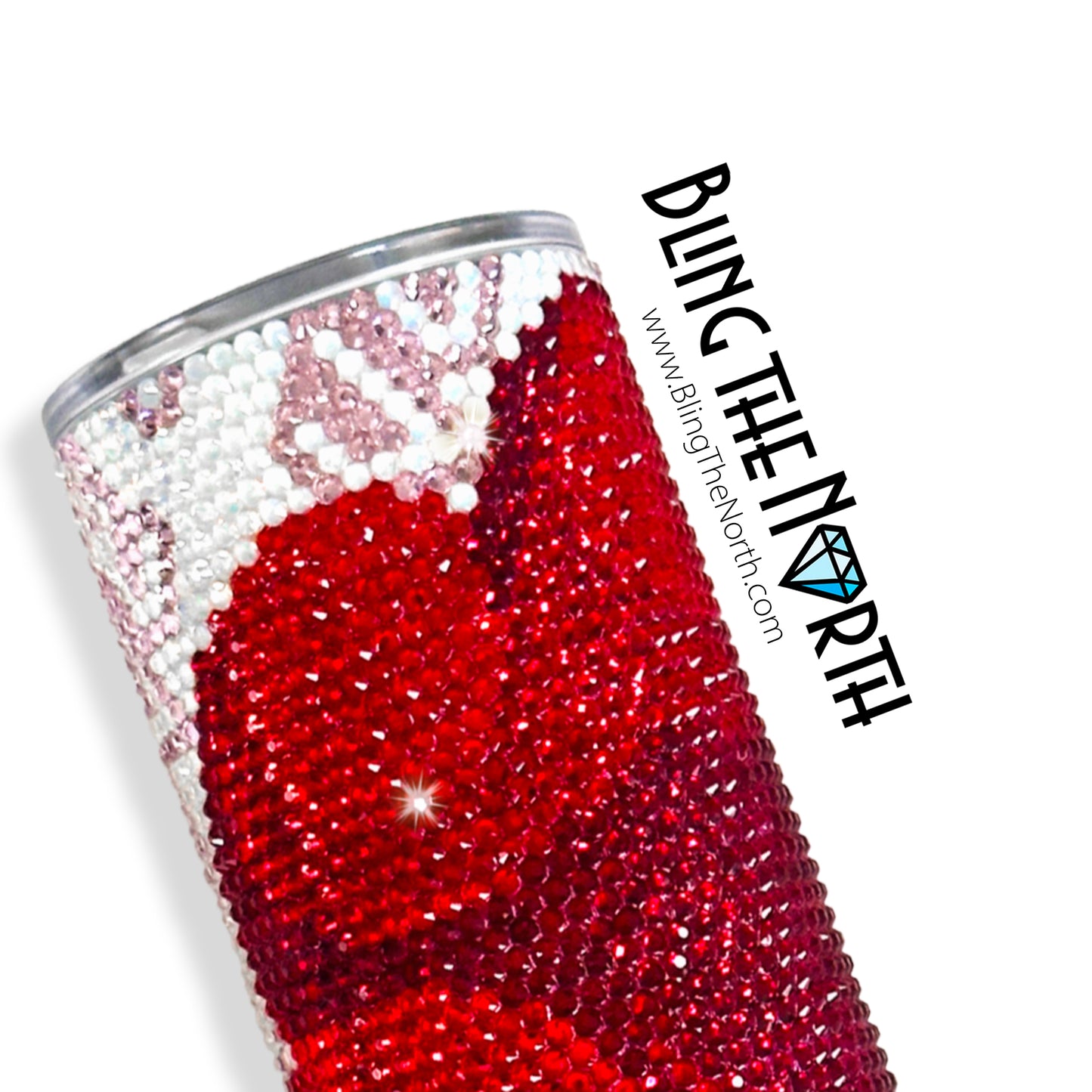 LOVING HEARTS Rhinestone Pattern Template | SS16 4mm - 20oz Skinny Straight Tumbler Design | PNG for Sublimation or Vinyl