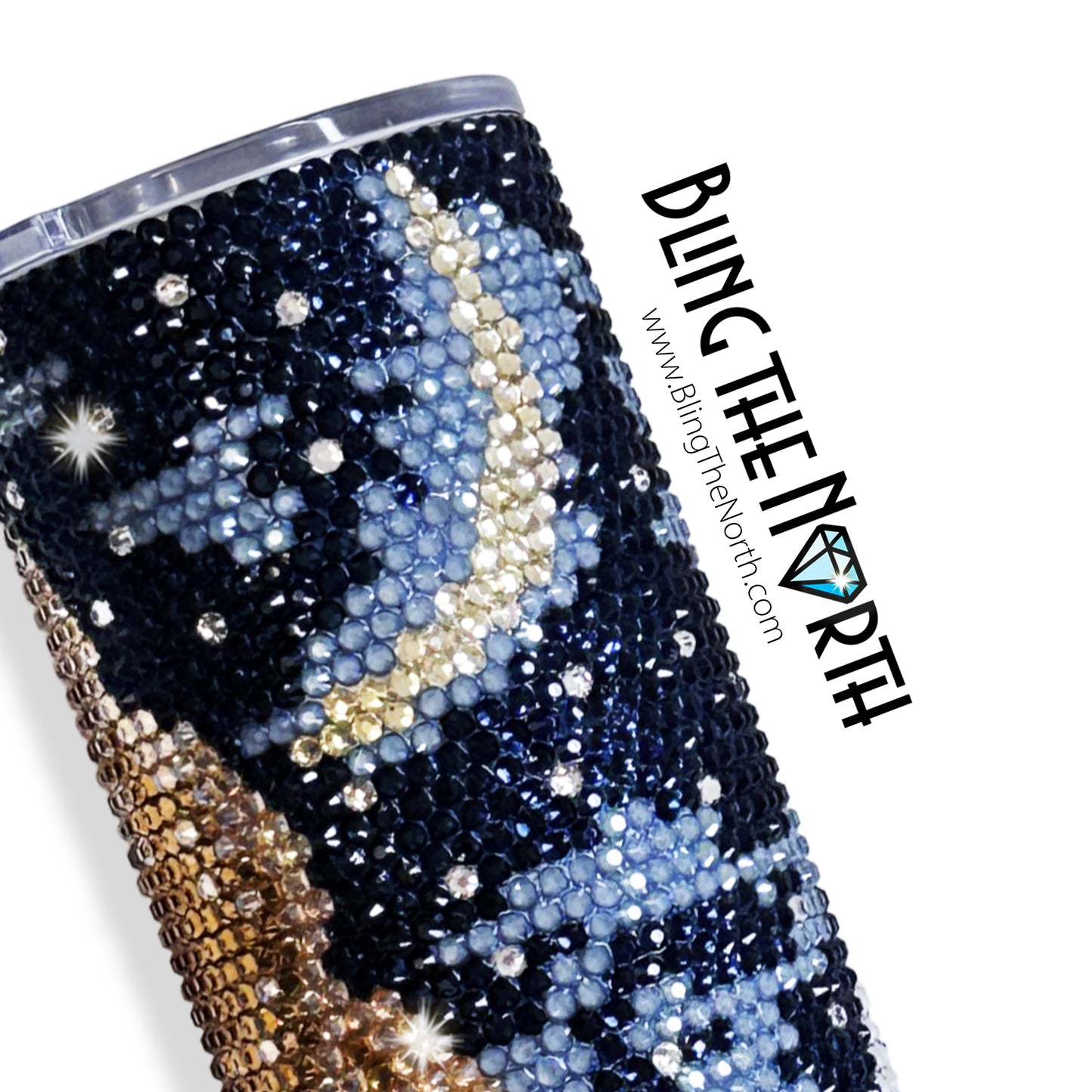 MIDNIGHT RENDEZVOUS Rhinestone Pattern Template | SS16 4mm - 24oz Plump Straight Tumbler Design | PNG for Sublimation or Vinyl
