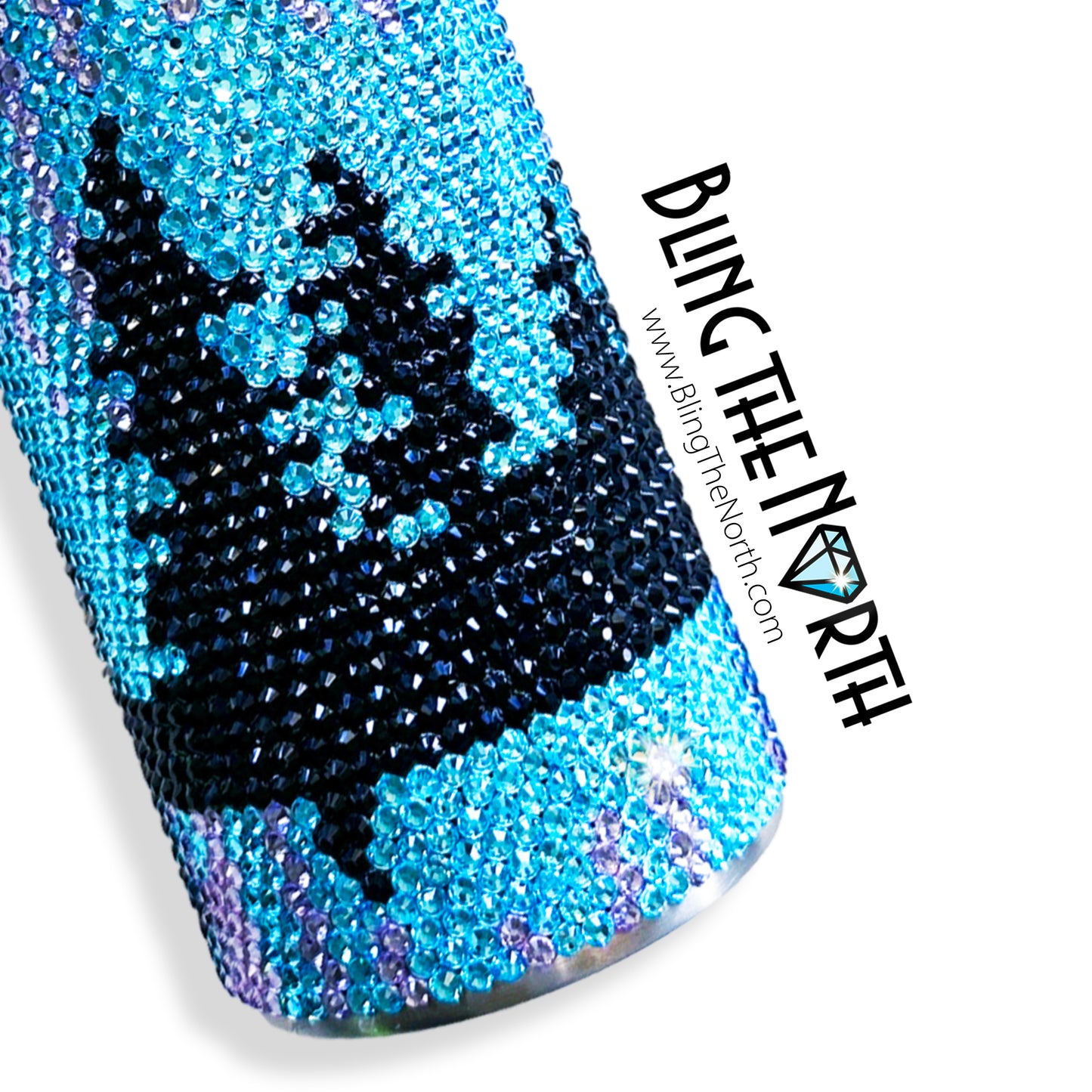 NORTHERN LIGHTS Rhinestone Pattern Template | SS16 4mm - 20oz Skinny Straight Tumbler Design | Aurora Borealis | PNG for Sublimation or Vinyl