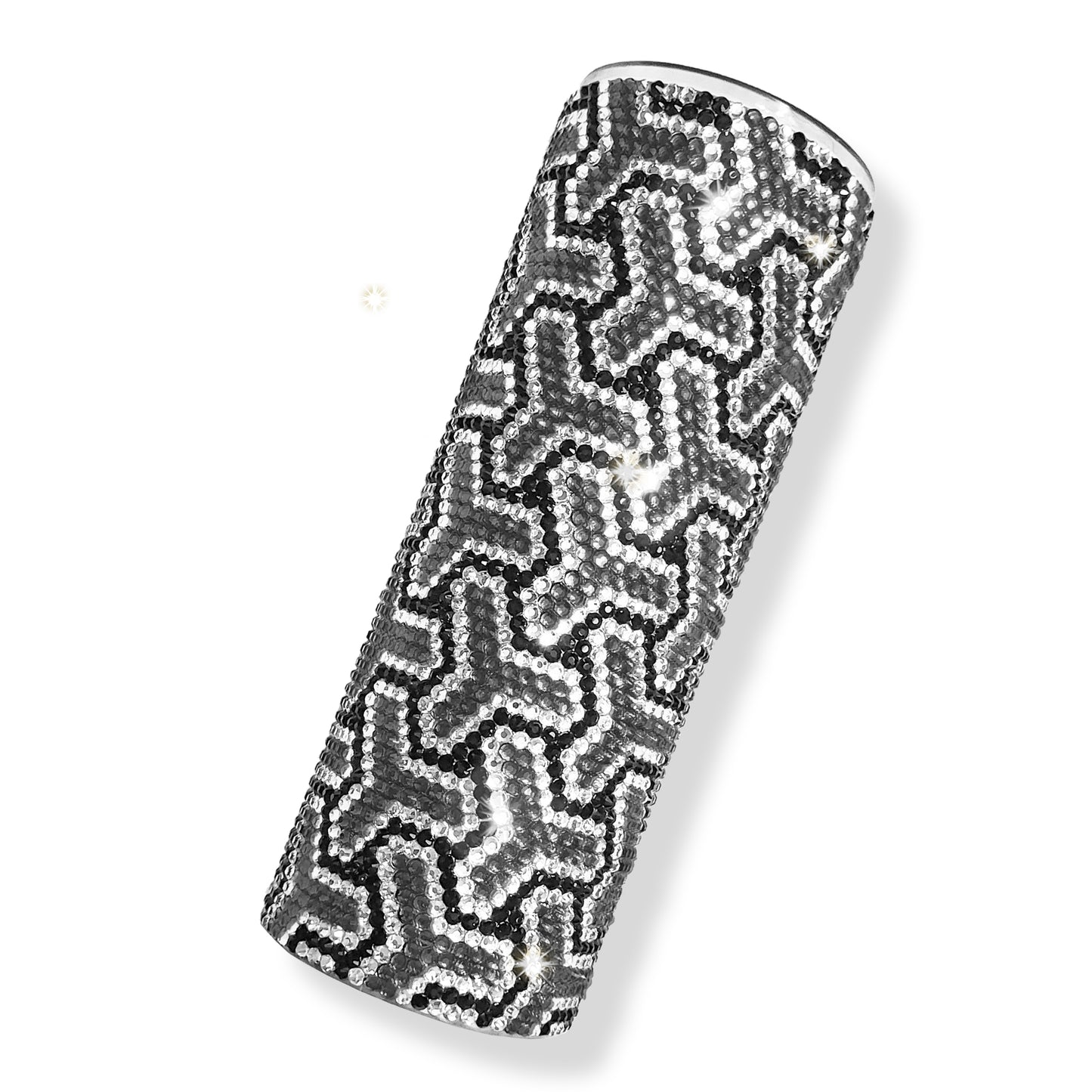 OPEN WEAVE Rhinestone Tumbler | 24oz Plump Straight | Custom Bling Design | Glass Rhinestones | Straw Included