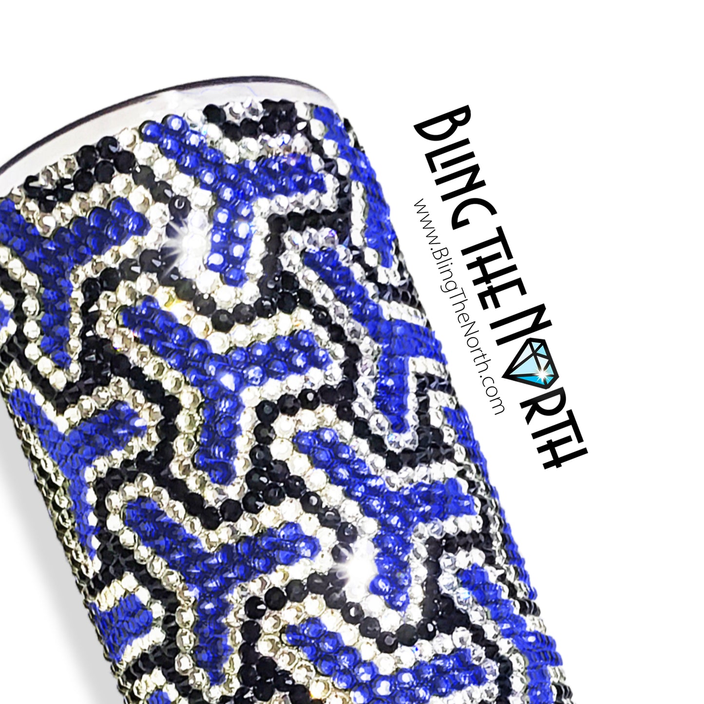 OPEN WEAVE Rhinestone Pattern Template | SS16 4mm - 24oz Plump Tumbler Design | PNG for Sublimation or Vinyl