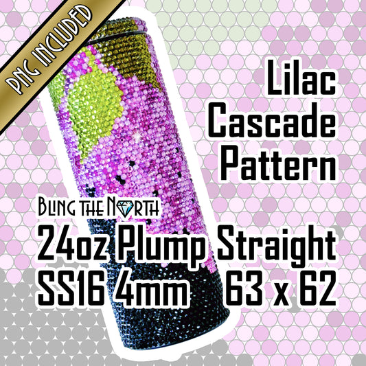 LILAC CASCADE American Flag Rhinestone Pattern Template | SS16 4mm - 24oz Plump Straight Tumbler Design | PNG for Sublimation or Vinyl