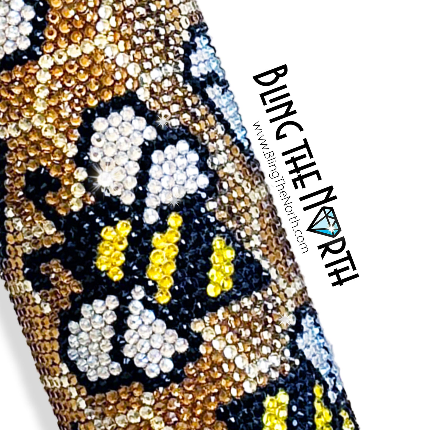 QUEEN BEE Rhinestone Pattern Template | SS16 4mm - 20oz Skinny Straight Tumbler Design | PNG for Sublimation or Vinyl