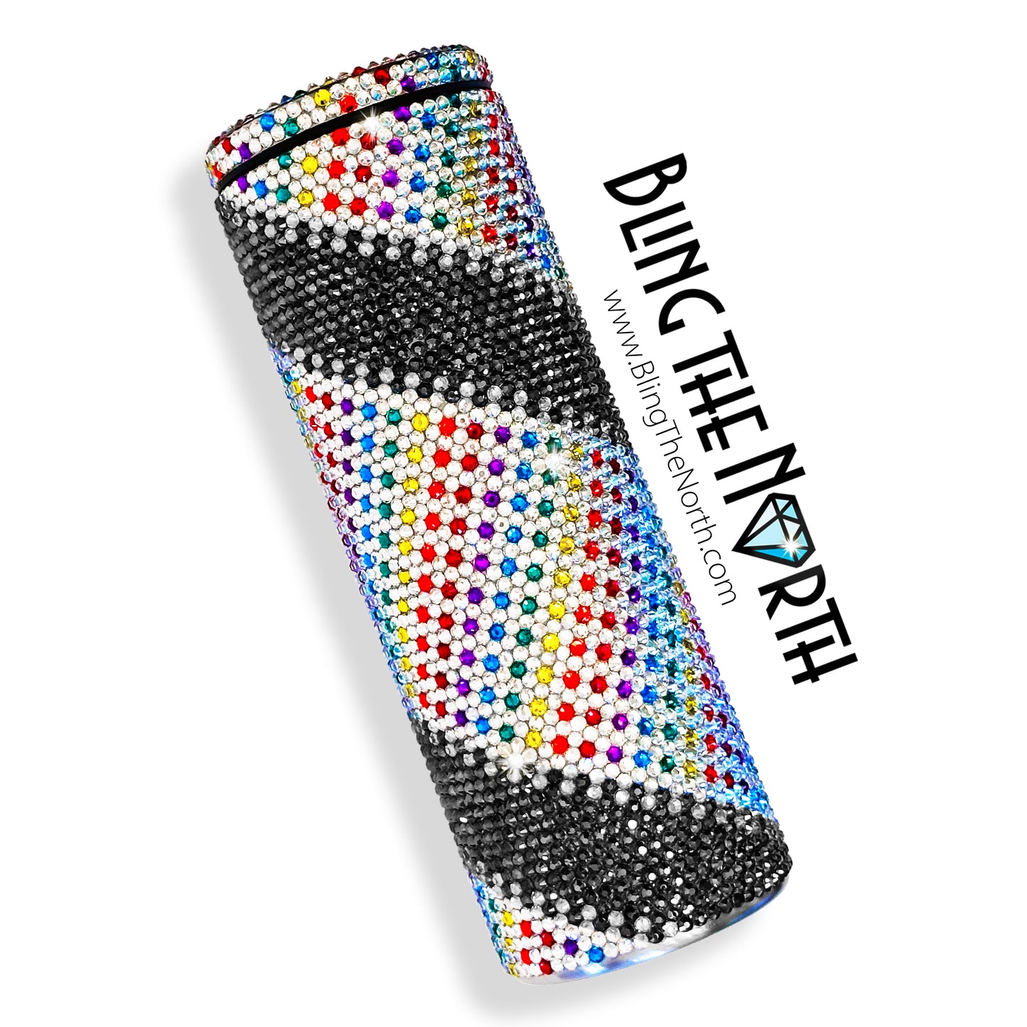 RAINBOW LACE Rhinestone Pattern Template | SS20 5mm - 20oz Straight Skinny Tumbler Design | PNG for Sublimation or Vinyl