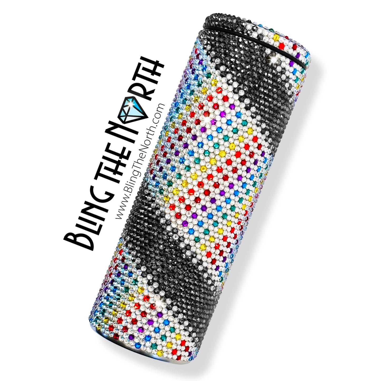 RAINBOW LACE Rhinestone Pattern Template | SS20 5mm - 20oz Straight Skinny Tumbler Design | PNG for Sublimation or Vinyl