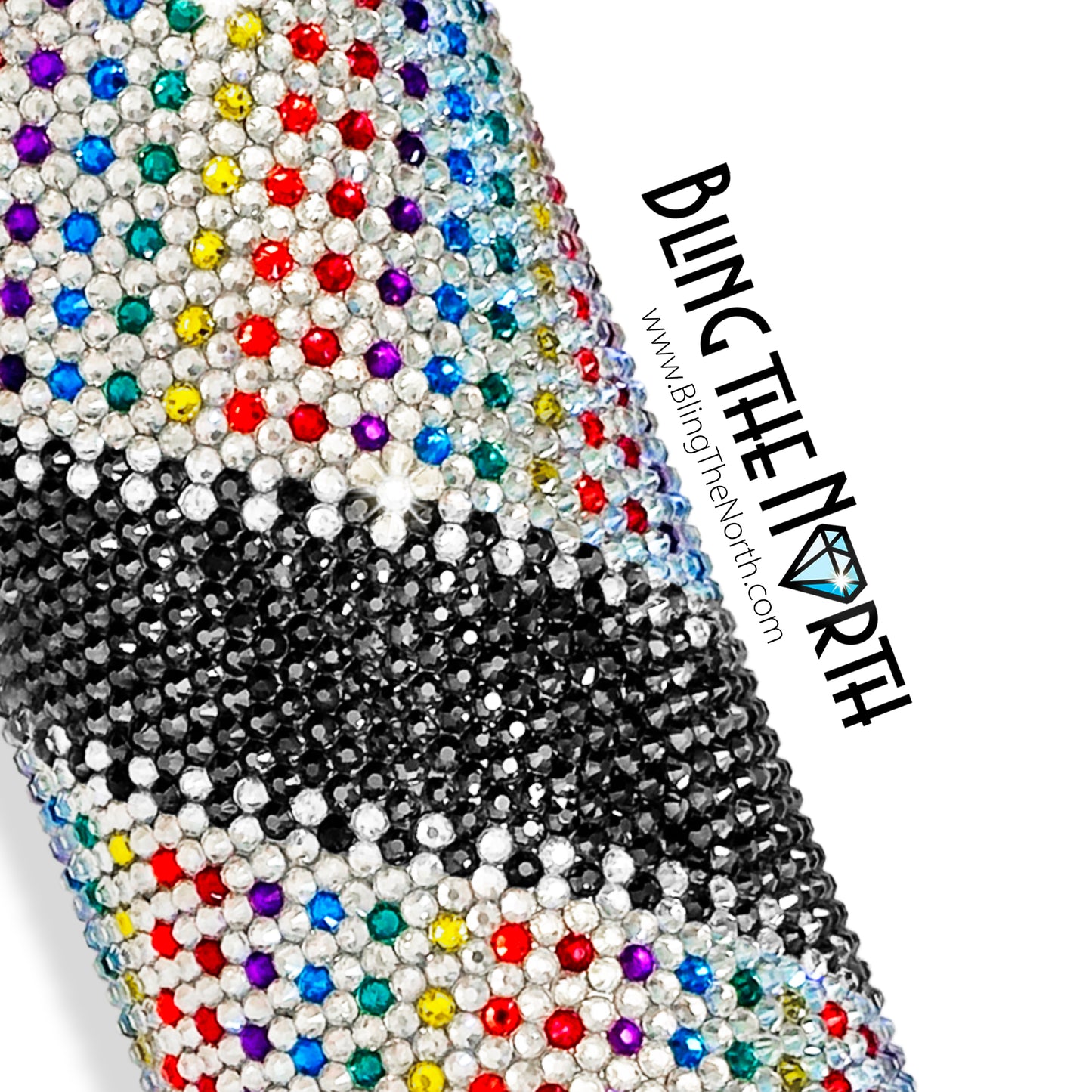 RAINBOW LACE Rhinestone Pattern Template | SS20 5mm - 20oz Straight Skinny Tumbler Design | PNG for Sublimation or Vinyl