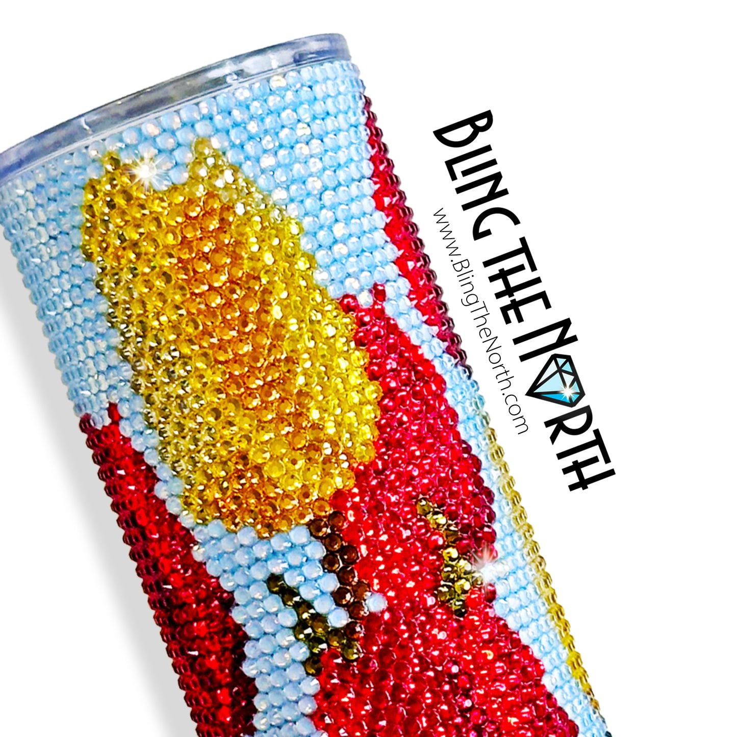 SIGNS OF SPRING Rhinestone Pattern Template | SS16 4mm - 20oz Skinny Straight Tumbler Design | PNG for Sublimation or Vinyl