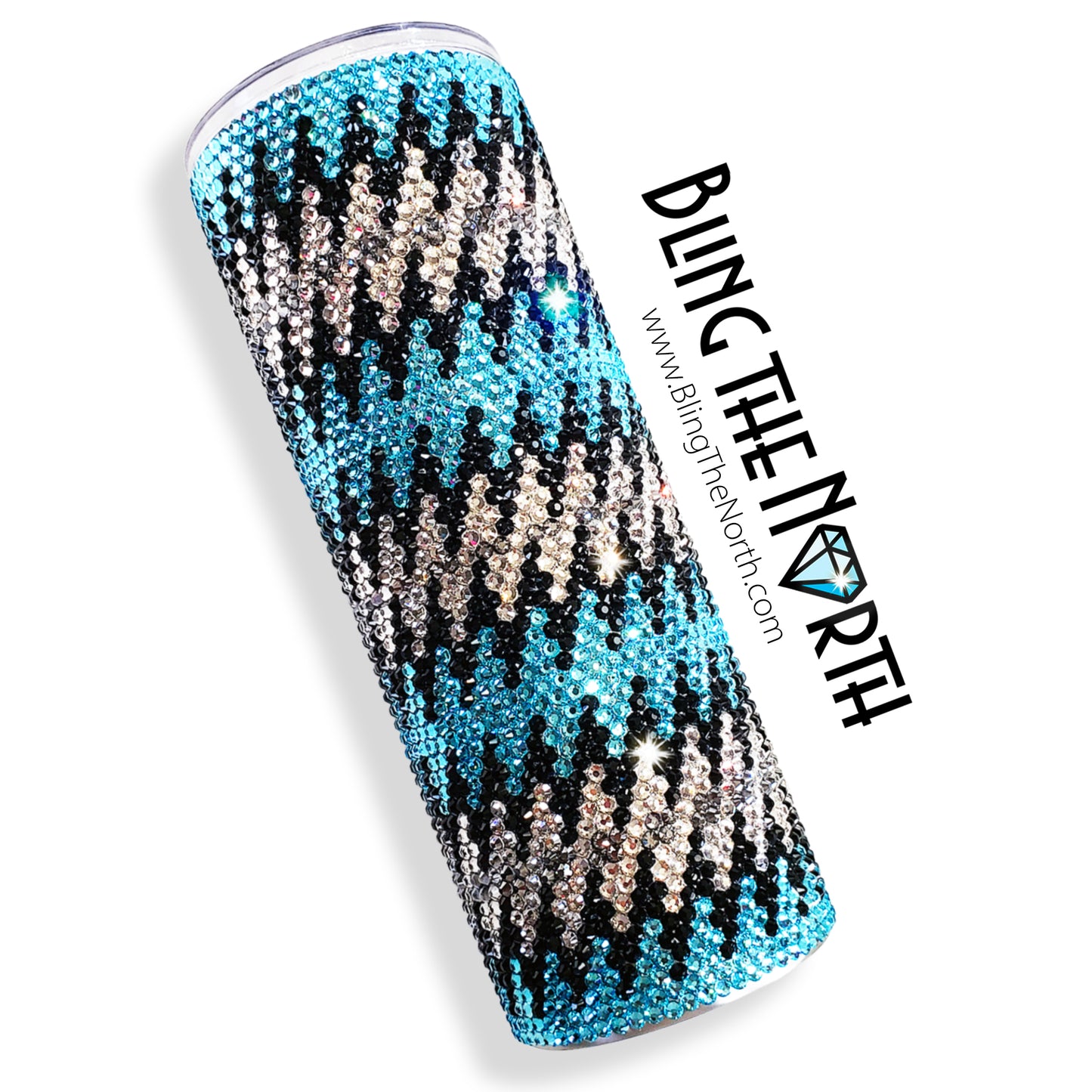 SOUND WAVES Rhinestone Pattern Template | SS16 4mm - 30oz Skinny Straight Tumbler Design | PNG for Sublimation or Vinyl