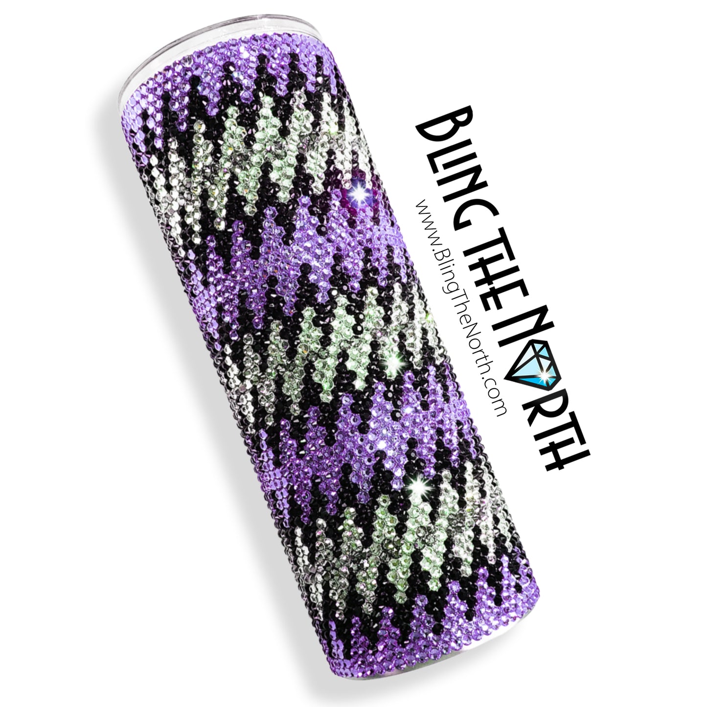 SOUND WAVES Rhinestone Pattern Template | SS16 4mm - 30oz Skinny Straight Tumbler Design | PNG for Sublimation or Vinyl
