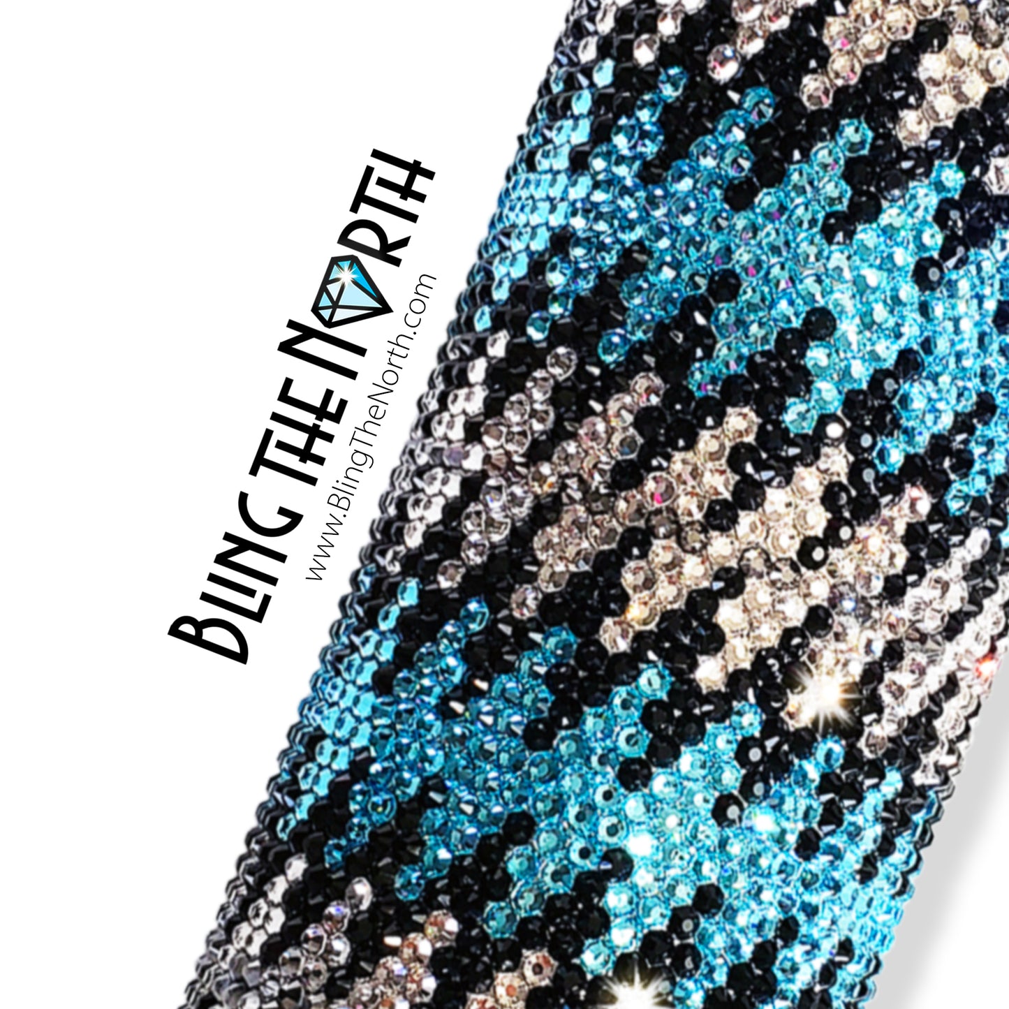 SOUND WAVES Rhinestone Pattern Template | SS16 4mm - 30oz Skinny Straight Tumbler Design | PNG for Sublimation or Vinyl