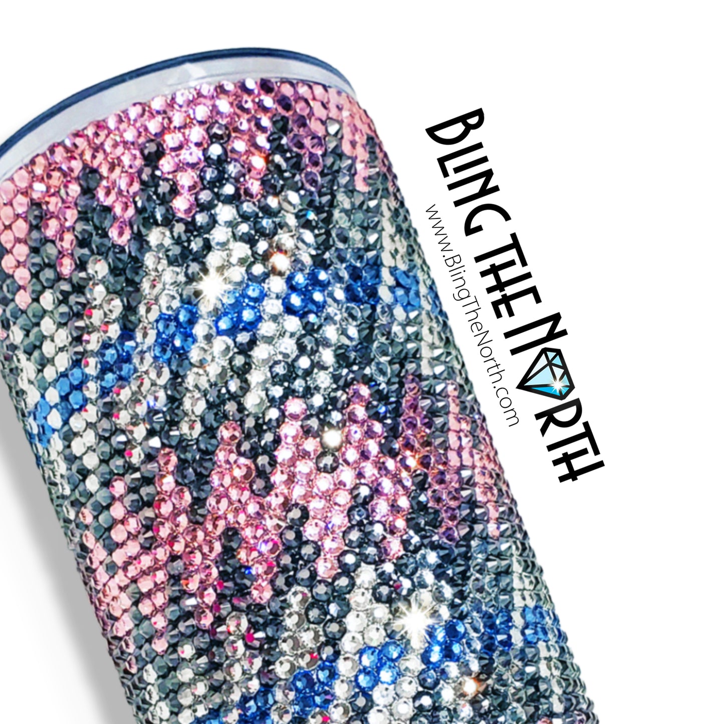 SOUND WAVES Rhinestone Pattern Template | SS16 4mm - 30oz Skinny Straight Tumbler Design | PNG for Sublimation or Vinyl