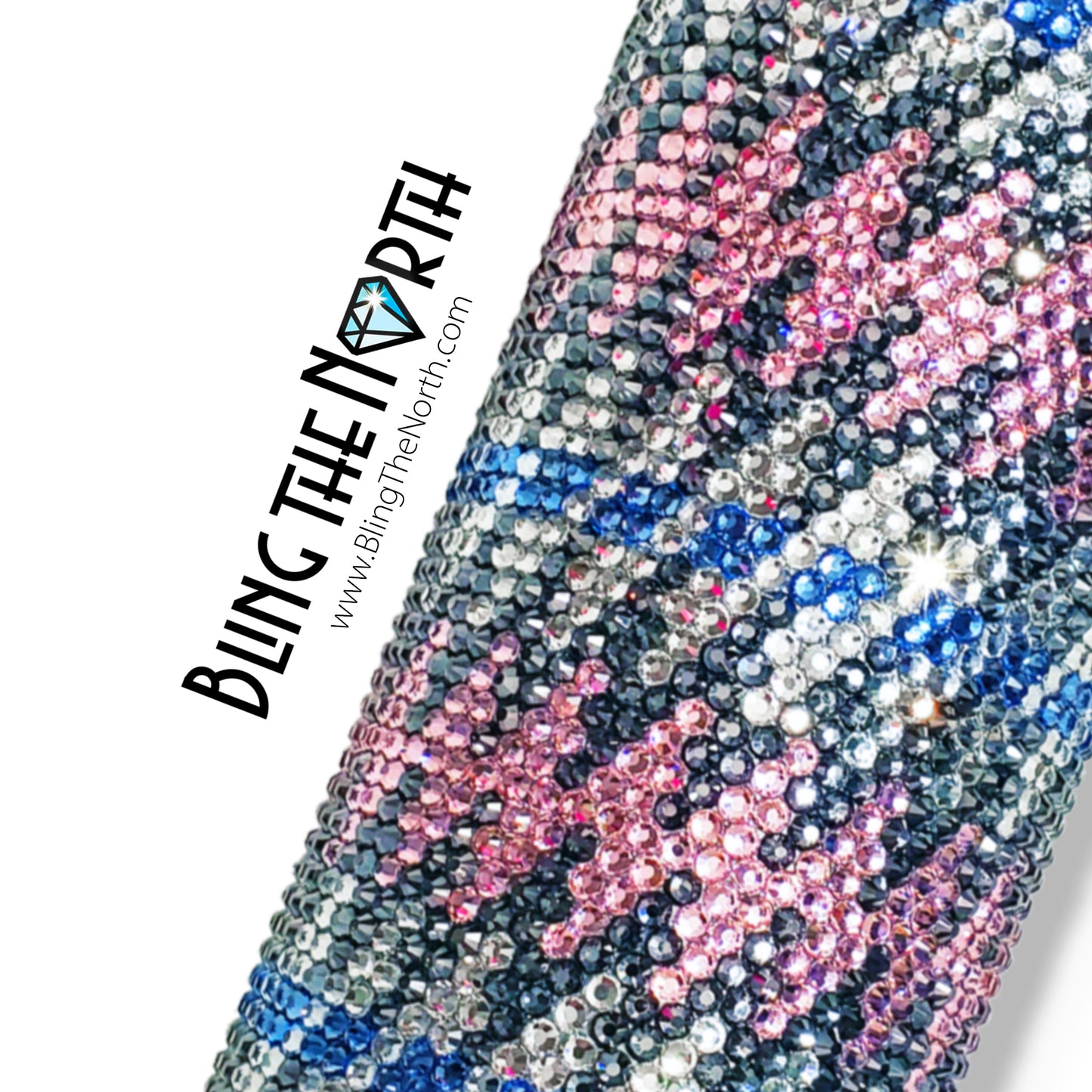 SOUND WAVES Rhinestone Pattern Template | SS16 4mm - 30oz Skinny Straight Tumbler Design | PNG for Sublimation or Vinyl