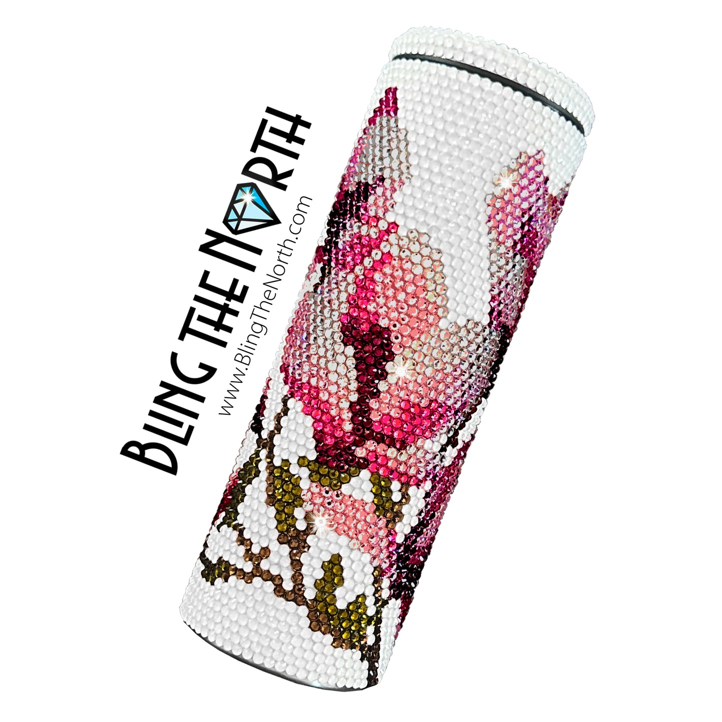 SOUTHERN MAGNOLIA Rhinestone Pattern Template | SS16 4mm - 20oz Skinny Straight Tumbler Design | PNG for Sublimation or Vinyl