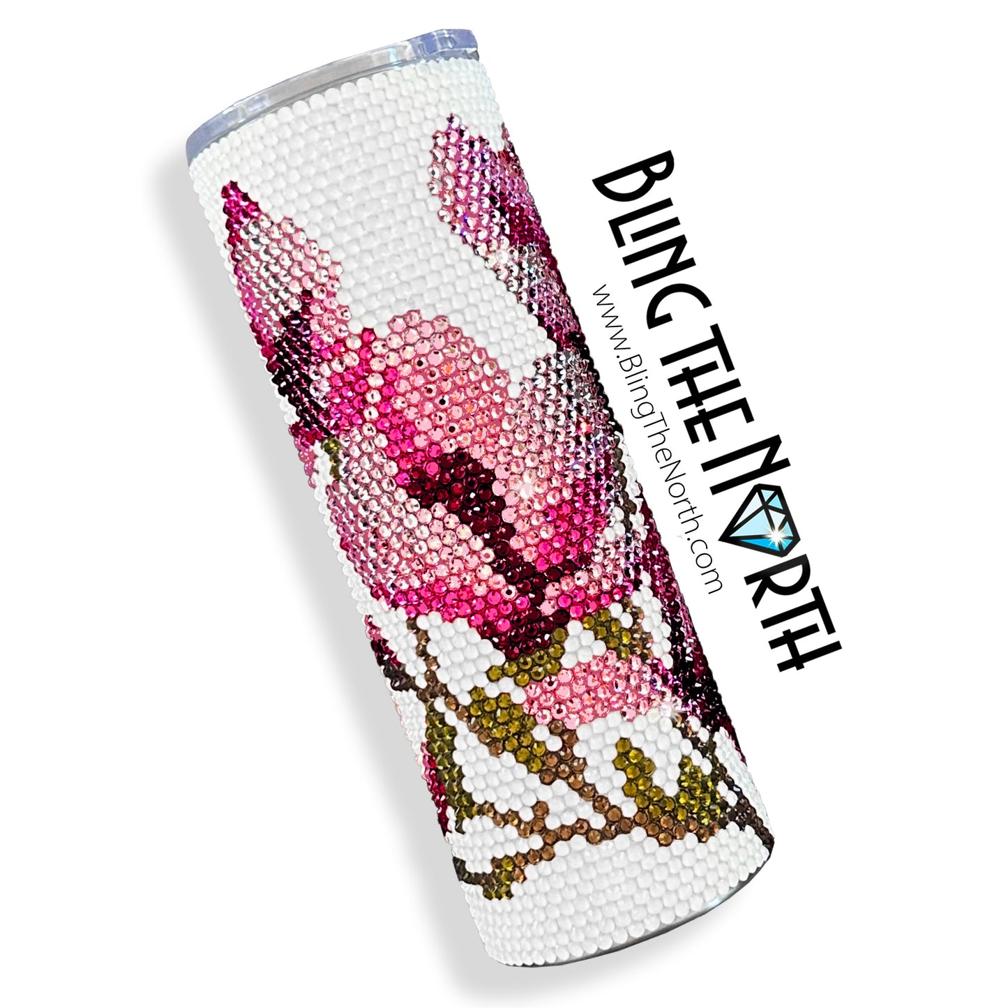 SOUTHERN MAGNOLIA Rhinestone Pattern Template | SS16 4mm - 20oz Skinny Straight Tumbler Design | PNG for Sublimation or Vinyl