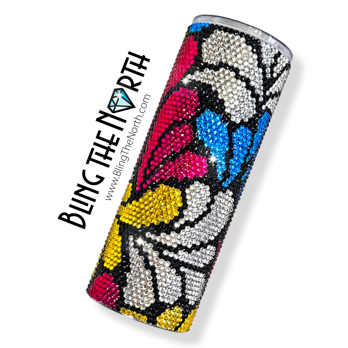SPLASH Rhinestone Pattern Template | SS16 4mm - 20oz Skinny Straight Tumbler Design | PNG for Sublimation or Vinyl