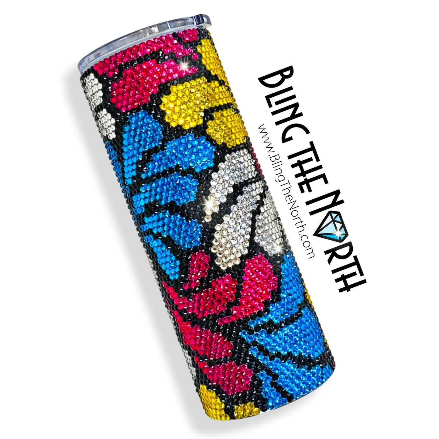 SPLASH Rhinestone Pattern Template | SS16 4mm - 20oz Skinny Straight Tumbler Design | PNG for Sublimation or Vinyl