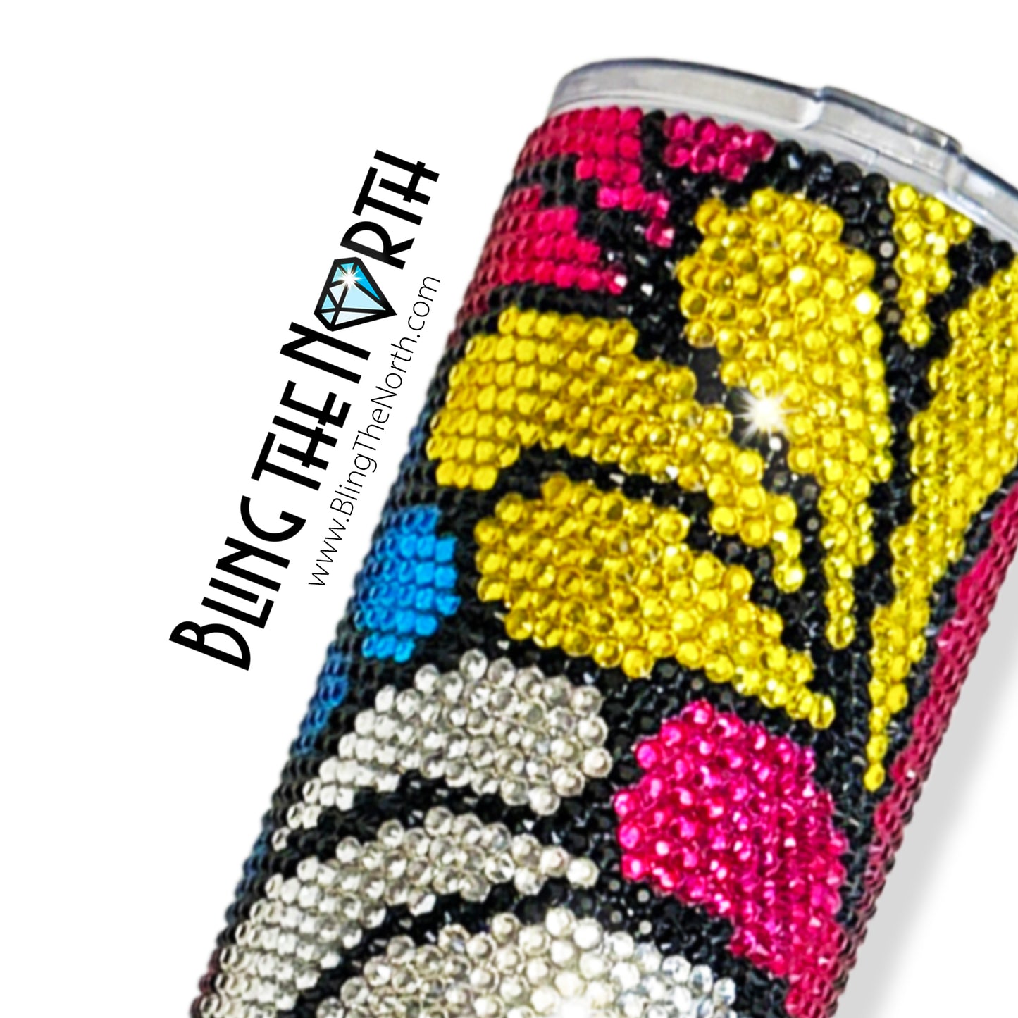 SPLASH Rhinestone Pattern Template | SS16 4mm - 20oz Skinny Straight Tumbler Design | PNG for Sublimation or Vinyl