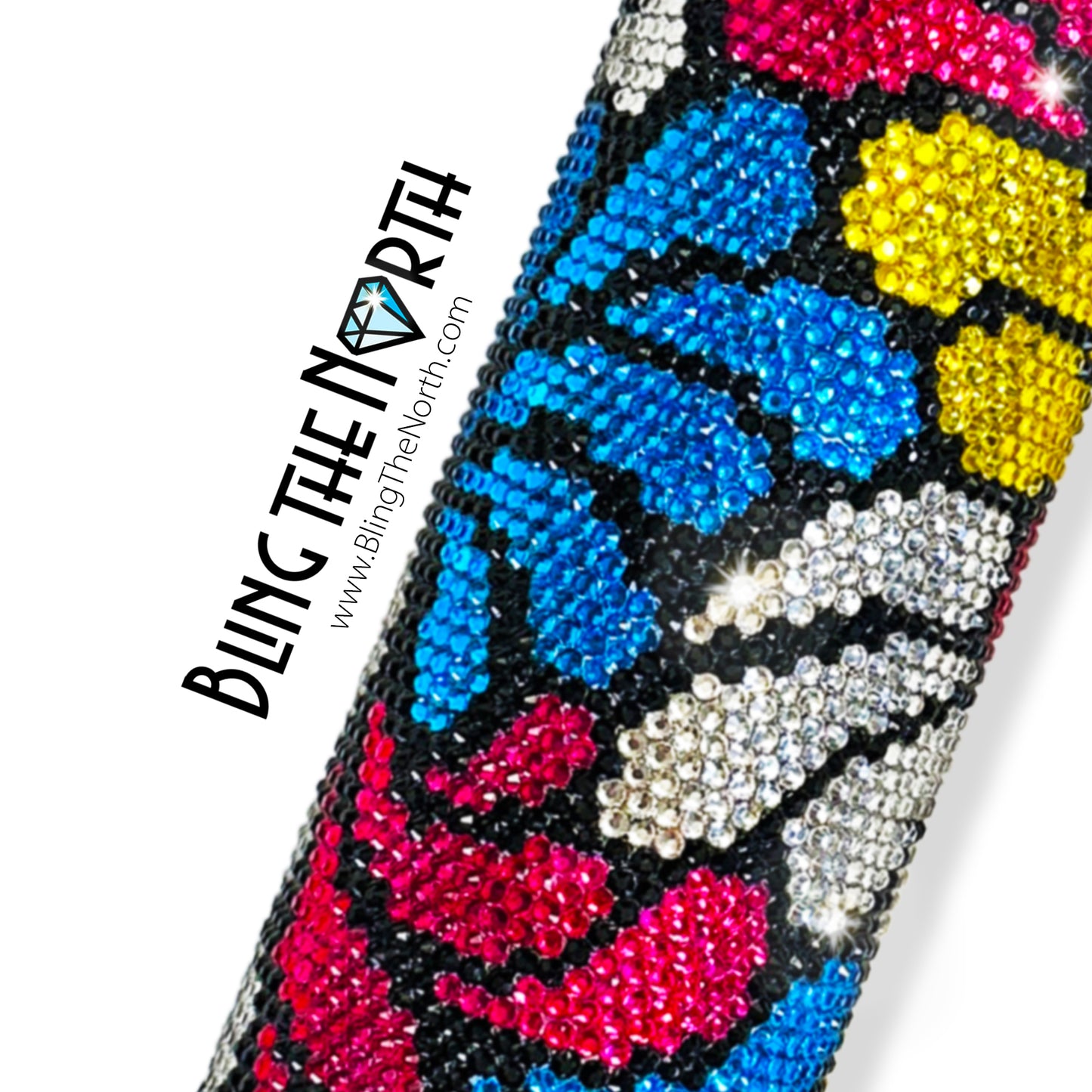 SPLASH Rhinestone Pattern Template | SS16 4mm - 20oz Skinny Straight Tumbler Design | PNG for Sublimation or Vinyl