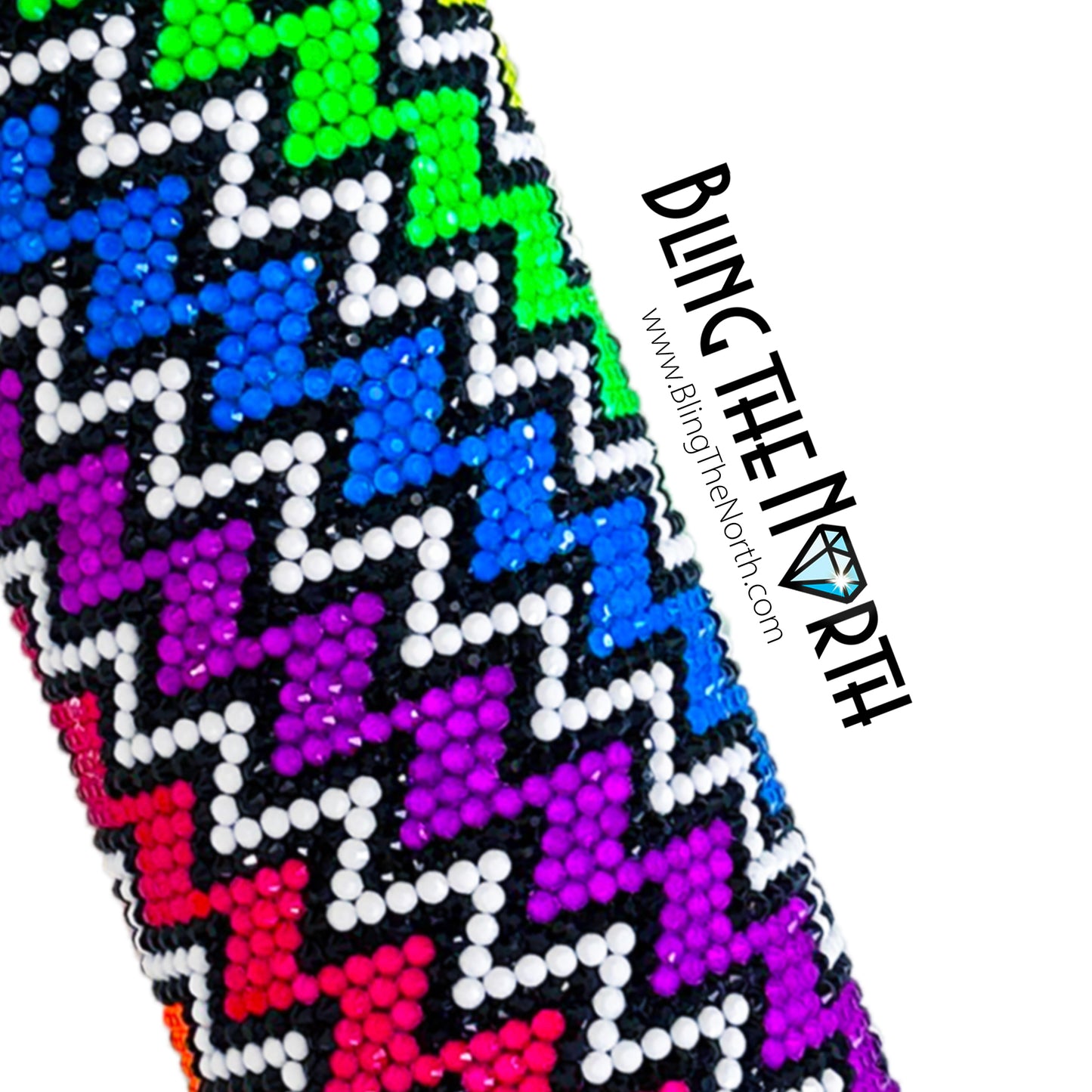 STEP IT UP Rhinestone Pattern Template | SS16 4mm - 20oz Skinny Straight Tumbler Design | PNG for Sublimation or Vinyl