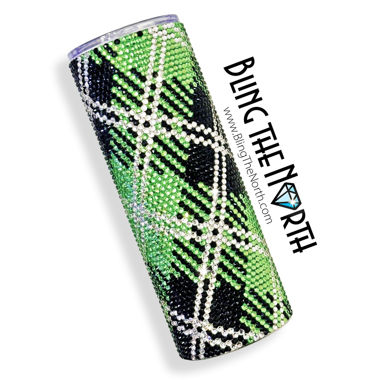 PERIDOT TARTAN Rhinestone Pattern Template | SS16 4mm - 20oz Skinny Straight Tumbler Design | PNG for Sublimation or Vinyl