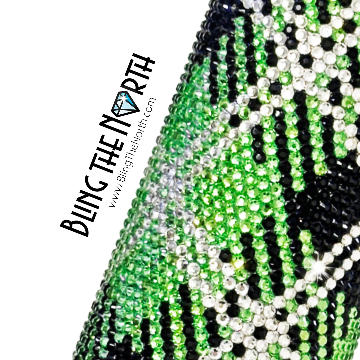 PERIDOT TARTAN Rhinestone Pattern Template | SS16 4mm - 20oz Skinny Straight Tumbler Design | PNG for Sublimation or Vinyl