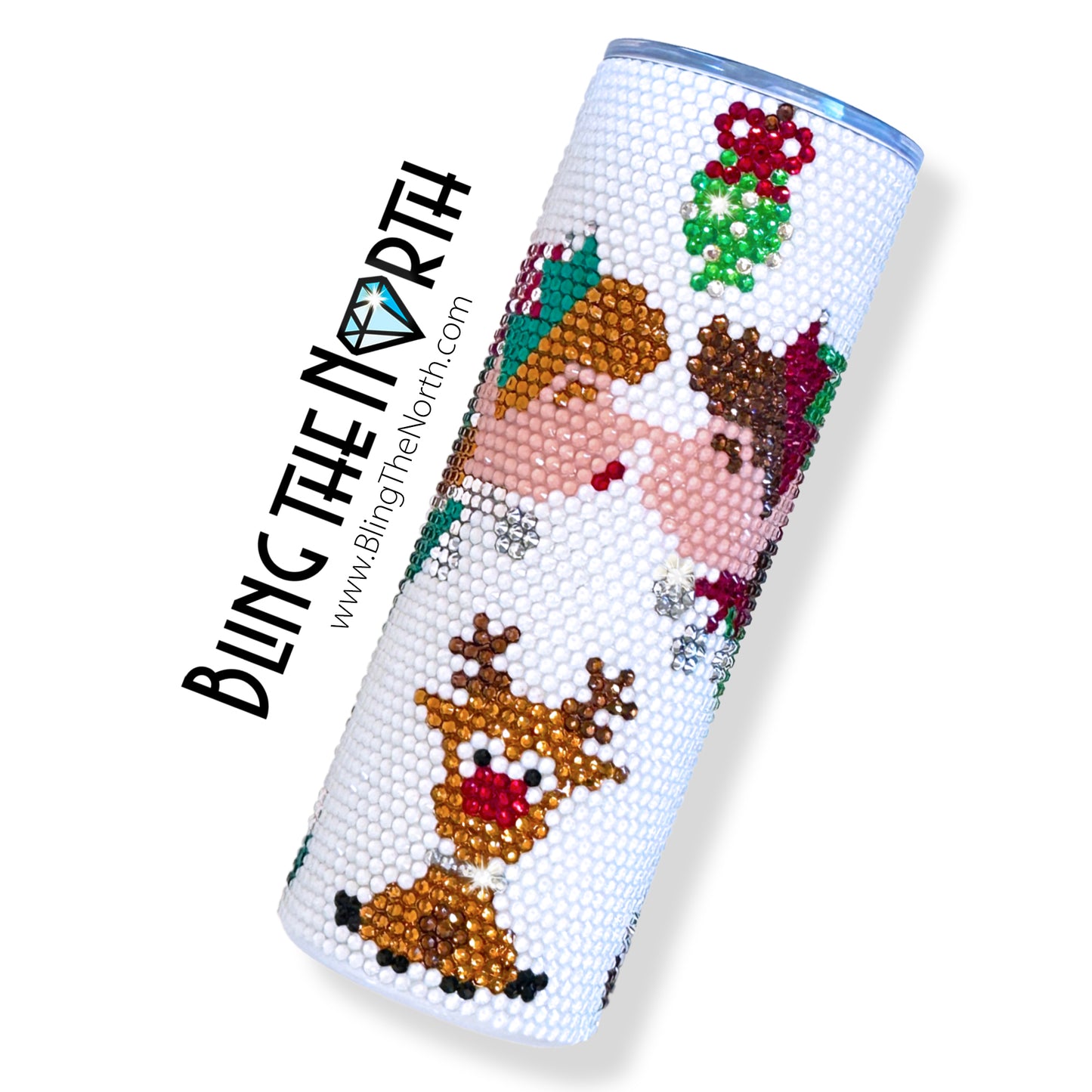 UNDER THE MISTLETOE Rhinestone Pattern Template | SS16 4mm - 20oz Skinny Straight Tumbler Design | PNG for Sublimation or Vinyl