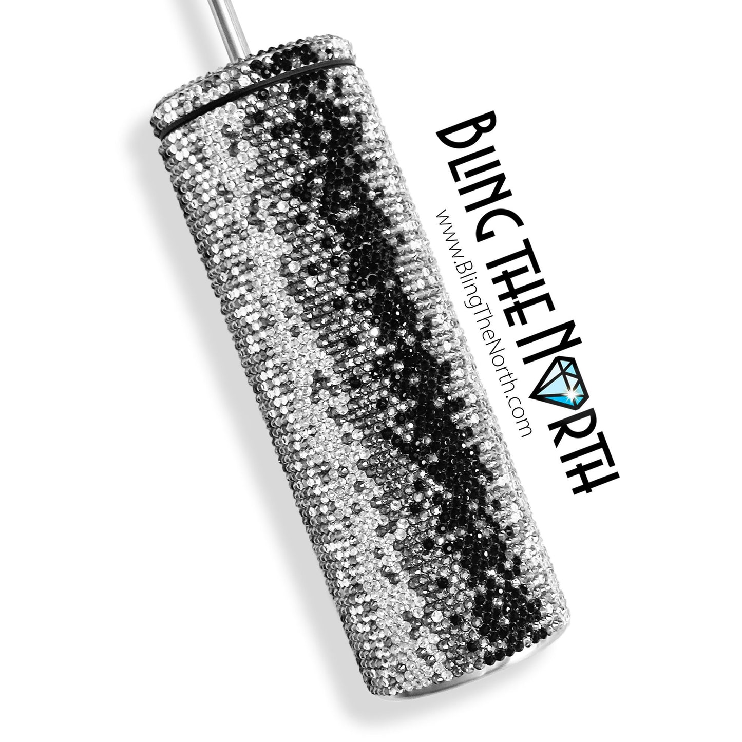 VERTICAL OMBRE Rhinestone Pattern Template | SS16 4mm - 20oz Skinny Straight Tumbler Design | PNG for Sublimation or Vinyl