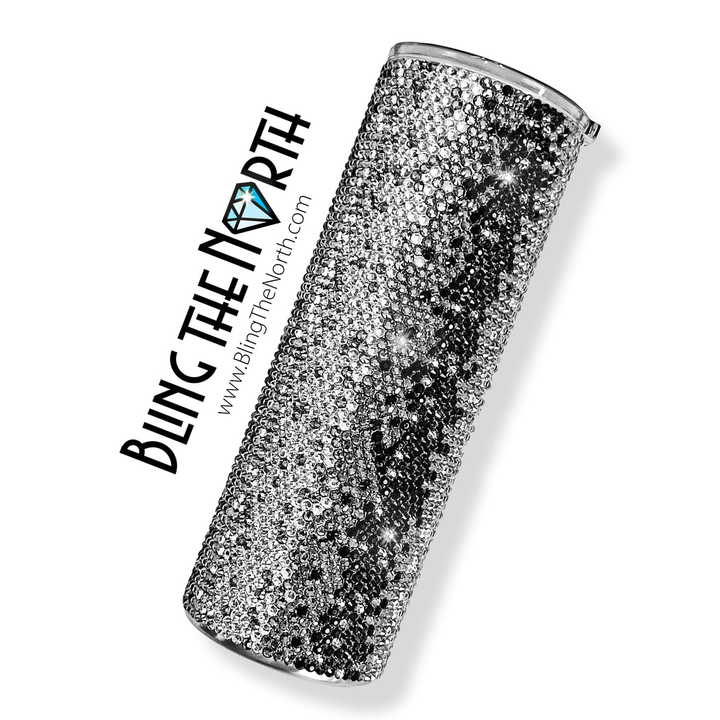 VERTICAL OMBRE Rhinestone Pattern Template | SS16 4mm - 20oz Skinny Straight Tumbler Design | PNG for Sublimation or Vinyl