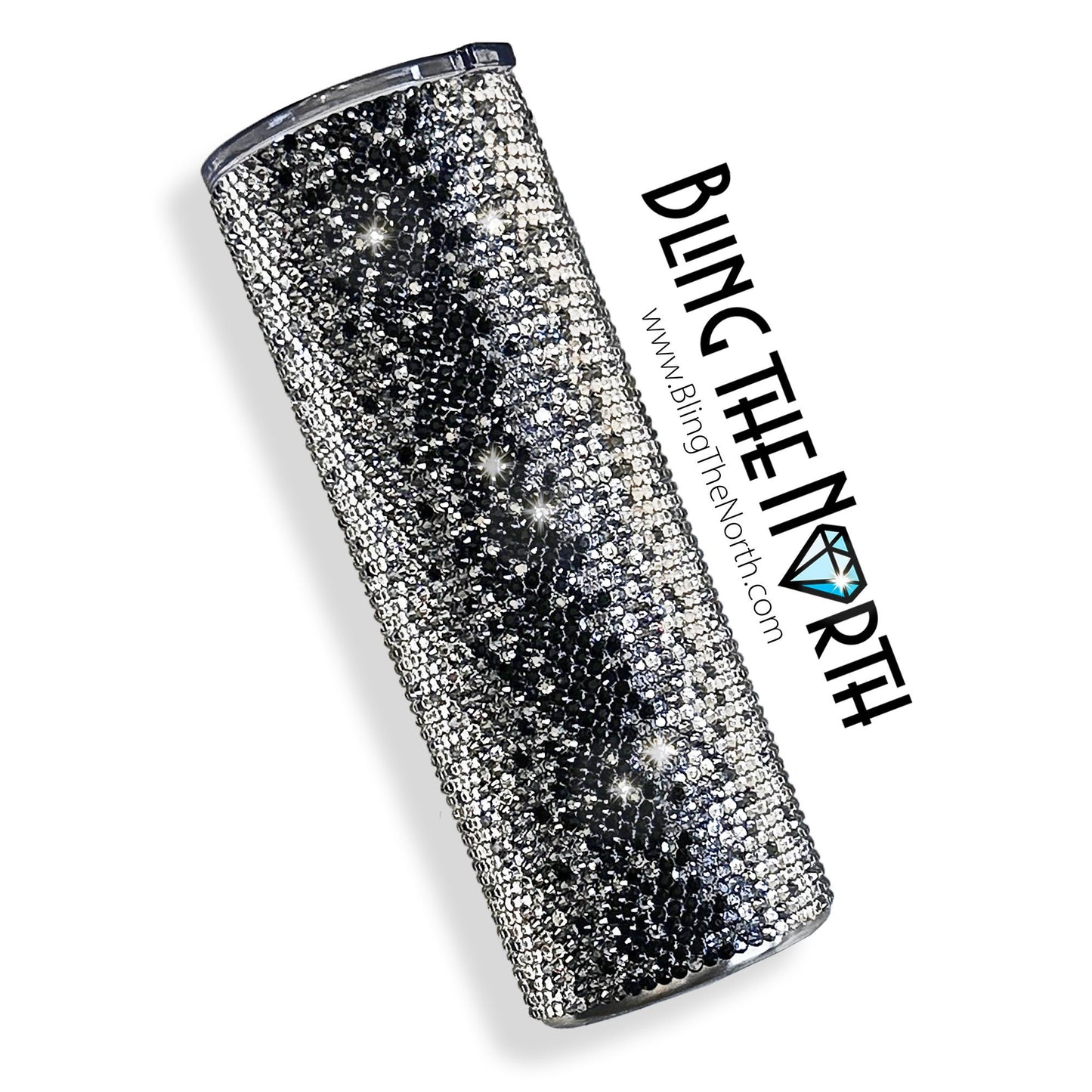 VERTICAL OMBRE Rhinestone Pattern Template | SS16 4mm - 20oz Skinny Straight Tumbler Design | PNG for Sublimation or Vinyl