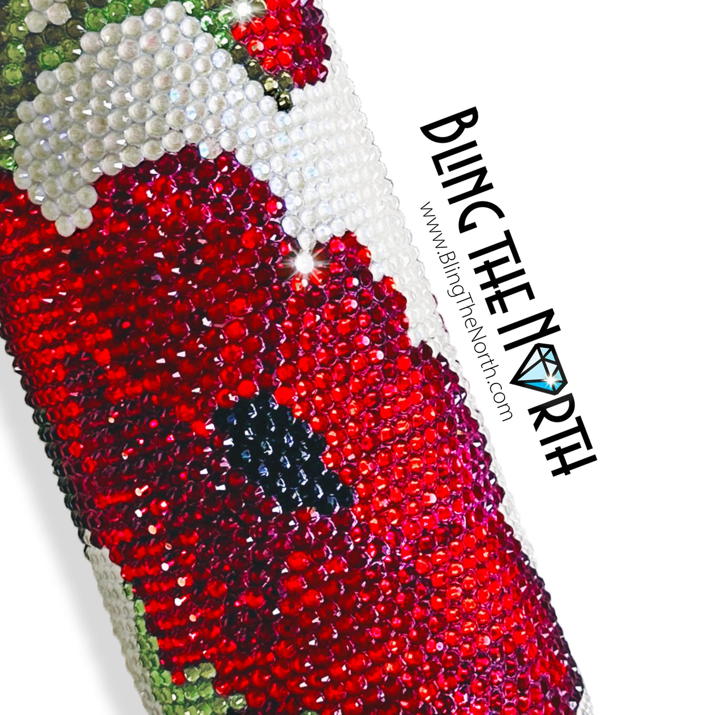 BRILLIANT BLOOMS Rhinestone Pattern Template | SS16 4mm - 20oz Skinny Straight Tumbler Design | PNG for Sublimation or Vinyl