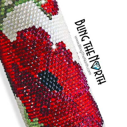BRILLIANT BLOOMS Rhinestone Pattern Template | SS16 4mm - 20oz Skinny Straight Tumbler Design | PNG for Sublimation or Vinyl