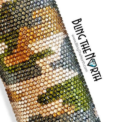 CAMOUFLAGE Rhinestone Pattern Template | SS16 4mm - 30oz Skinny Straight Tumbler Design | PNG for Sublimation or Vinyl