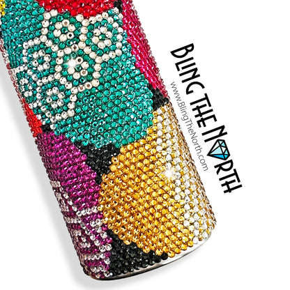 EASTER EGGS - BRIGHT Rhinestone Pattern Template | SS16 4mm - 24oz Plump Straight Tumbler Design | PNG for Sublimation or Vinyl