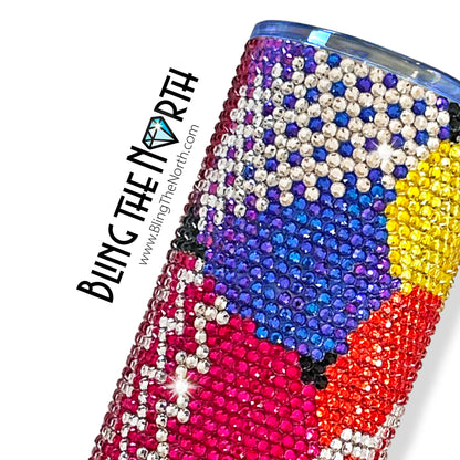 EASTER EGGS - BRIGHT Rhinestone Pattern Template | SS16 4mm - 24oz Plump Straight Tumbler Design | PNG for Sublimation or Vinyl