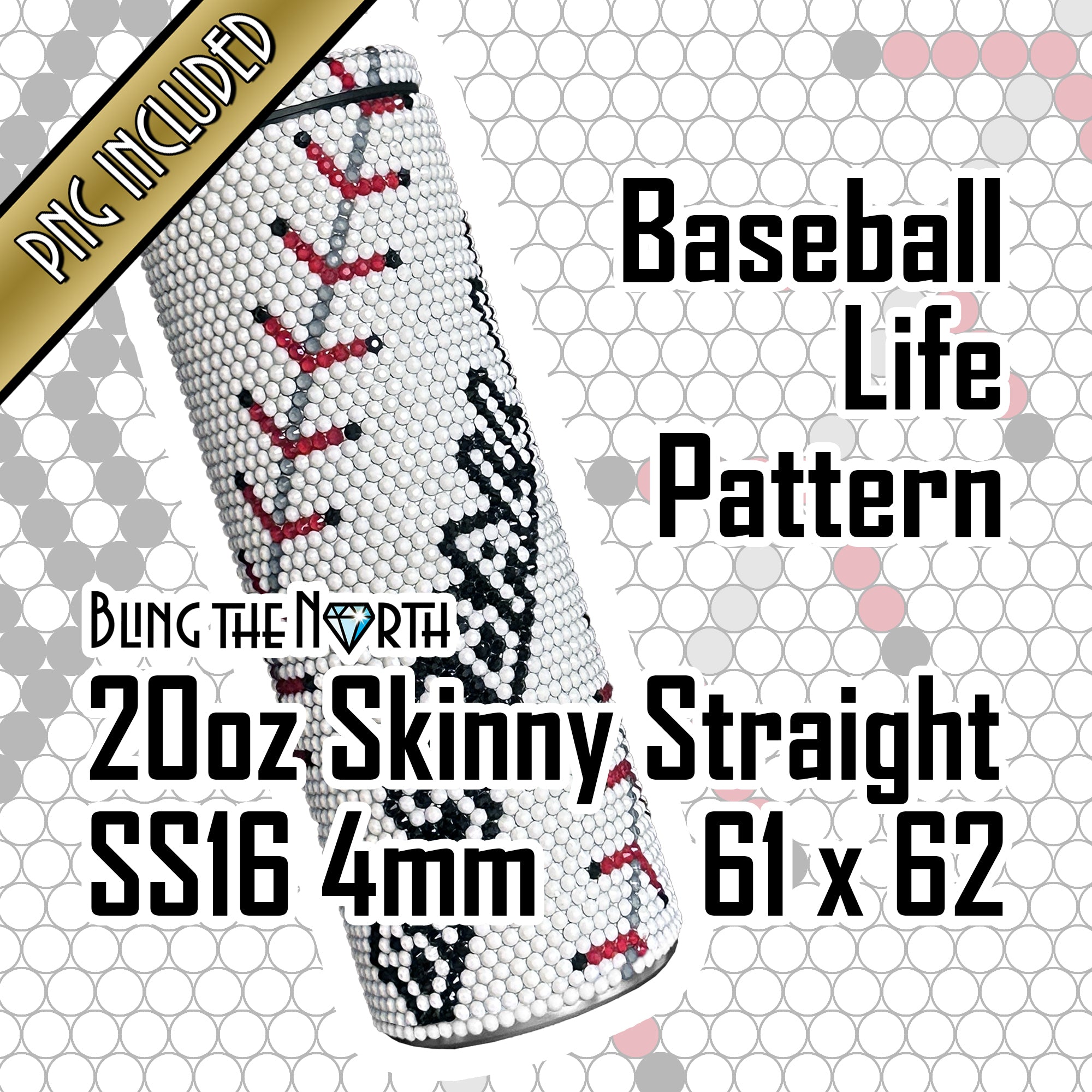 Baseball Rhinestone Template Design BASEBALL LIFE Custom NAME Rhinestone Pattern Template | SS16 4mm - 20o ...