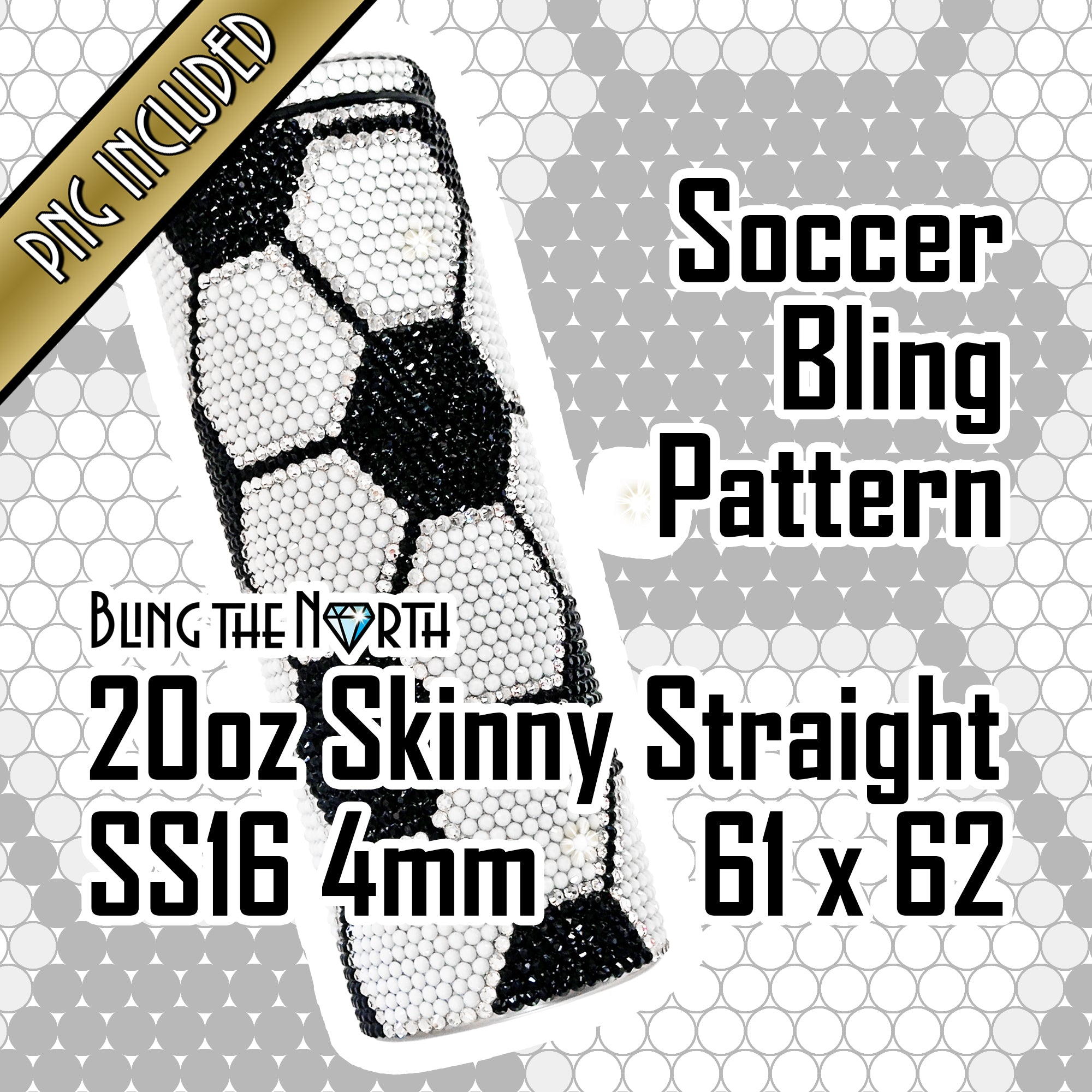 Football Pattern Templete SOCCER BLING Rhinestone Football Pattern Template | SS16 4mm - 20oz Sk ...