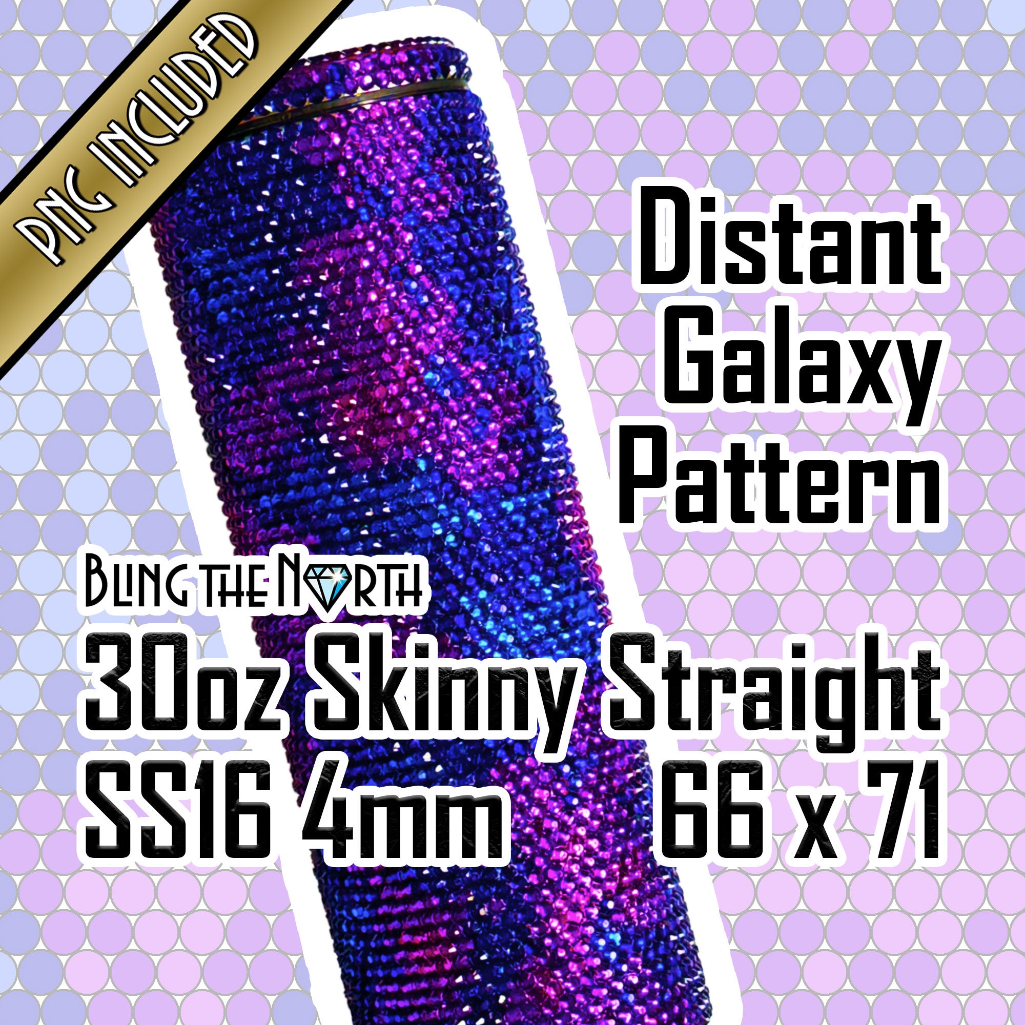 Galaxy Rhinestones DISTANT GALAXY Rhinestone Pattern Template | SS16 4mm - 30oz Skinny St ...