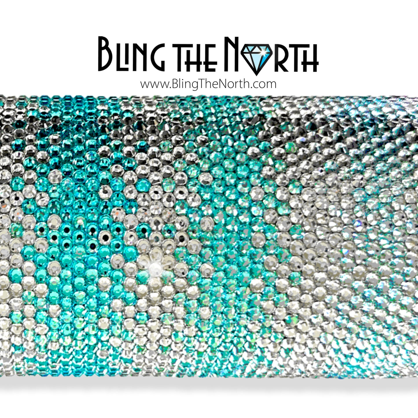 SEASIDE FADE Rhinestone Pattern Template | SS16 4mm - 20oz Skinny Straight Tumbler Design | PNG for Sublimation or Vinyl