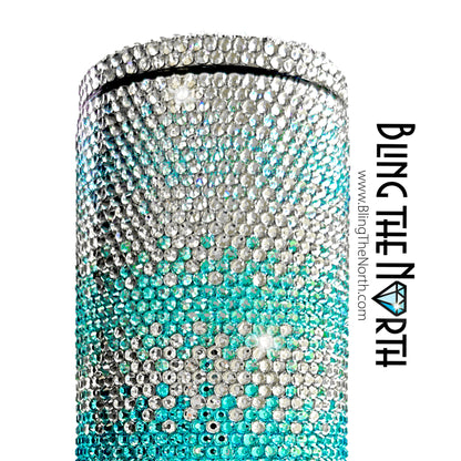 SEASIDE FADE Rhinestone Pattern Template | SS16 4mm - 20oz Skinny Straight Tumbler Design | PNG for Sublimation or Vinyl