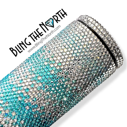 SEASIDE FADE Rhinestone Pattern Template | SS16 4mm - 20oz Skinny Straight Tumbler Design | PNG for Sublimation or Vinyl