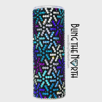 PINWHEELS Rhinestone Pattern Template | SS20 5mm - 20oz Straight Skinny Tumbler Design | PNG for Sublimation or Vinyl